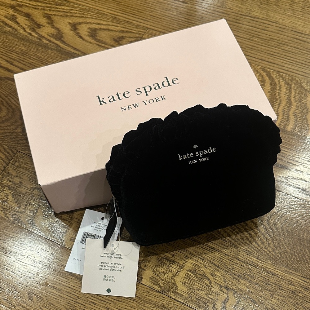 Kate Spade Black Velvet Clutch